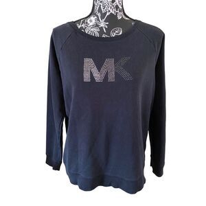 Michael Michael Kors Embellished Crewneck Sweatshirt Rhinestone Designer School